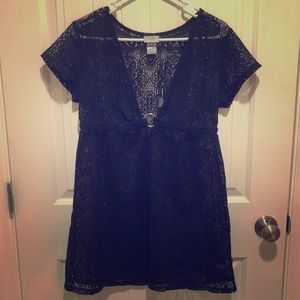 Black lace swimsuit cover-up. Size Medium.
